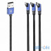Кабель Micro USB/Lightning/USB Type-C Baseus MVP 3 in 1 Mobile Game Cable USB For MicroUSB+Lightning+Type-C 3.5A 1.2M Blue (CAMLT-WZ03) — інтернет магазин All-Ok. фото 2