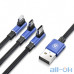 Кабель Micro USB/Lightning/USB Type-C Baseus MVP 3 in 1 Mobile Game Cable USB For MicroUSB+Lightning+Type-C 3.5A 1.2M Blue (CAMLT-WZ03) — інтернет магазин All-Ok. фото 1