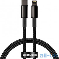 Кабель Lightning Baseus Tungsten Gold Fast Charging Data Cable Black 1m (CATLWJ-01)