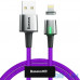 Кабель Lightning Baseus Zinc Magnetic Cable USB для iP 2.4A 1m Purple (CALXC-A05) — інтернет магазин All-Ok. фото 1