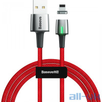 Кабель Lightning Baseus Zinc Magnetic Cable USB для iP 2.4A 1m Red (CALXC-A09)