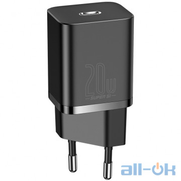 Мережевий зарядний пристрій Baseus Super Si Quick Charger 20W Sets Black (CCSUP-B01)