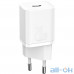 Мережевий зарядний пристрій Baseus Super Si Quick Charger White with Type-C - Lightning Cable (TZCCSUP-B02) — інтернет магазин All-Ok. фото 1
