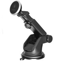 Автомобільний тримач для смартфона або планшета Baseus Car and Desk Holder Solid Series Telescopic Magnetic Black (SULX-0S)