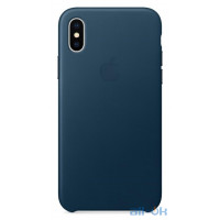 Чохол Apple Leather Case для iPhone X Cosmos Blue (MQTH2ZM/A)