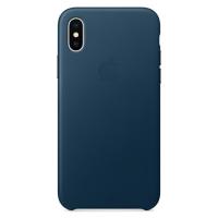 Чохол Apple Leather Case для iPhone X Cosmos Blue (MQTH2ZM/A)