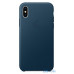 Чохол Apple Leather Case для iPhone X Cosmos Blue (MQTH2ZM/A) — інтернет магазин All-Ok. фото 1
