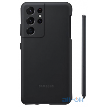 Чохол  Samsung Silicone Cover with S Pen для Samsung Galaxy S21 Ultra (EF-PG99PTBEGRU) Black 