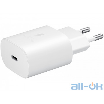 Зарядний пристрій Samsung EP-TA800NBEGRU 25W Travel Adapter White