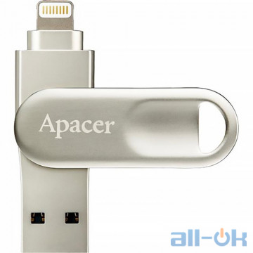Флешка Apacer 64 GB AH790 Lightning Dual USB 3.1 Silver (AP64GAH790S-1)