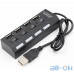 Мультипортовий адаптер USB HUB (4 порта) Black — інтернет магазин All-Ok. фото 1