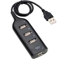 Мультипортовий адаптер USB HUB XD4 (4 USB2.0) Black