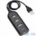 Мультипортовий адаптер USB HUB XD4 (4 USB2.0) Black — інтернет магазин All-Ok. фото 3