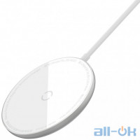Бездротовий зарядний пристрій BASEUS Simple Mini Magnetic Wireless Charger (WXJK-F02) White