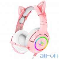 Навушники ONIKUMA Gaming CAT with LED K9 7.1 Pink