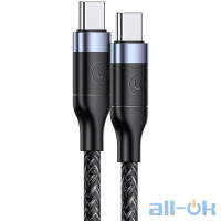 Кабель USAMS US-SJ400 Fast Charging U31 Type-C - Type-C 1.2m Black
