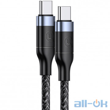 Кабель USAMS US-SJ400 Fast Charging U31 Type-C - Type-C 1.2m Black
