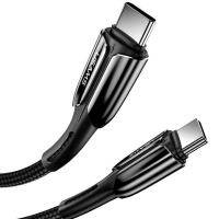 Кабель USAMS US-SJ402 Zinc Alloy U42 Type-C - Type-C 1.2m Black