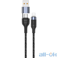 Кабель USAMS US-SJ404 Fast Charging U31 Type-C/USB 1.2m Black