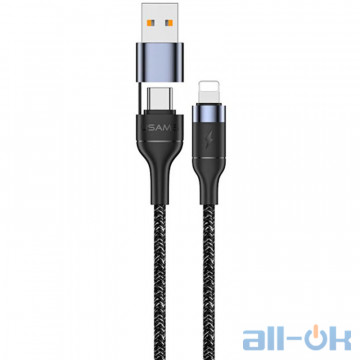 Кабель USAMS US-SJ404 Fast Charging U31 Type-C/USB 1.2m Black