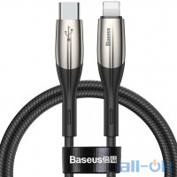 Кабель Baseus Horizontal Data Cable Type-C to iP PD 18W Black (CATLSP-01)