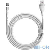 Кабель BASEUS Type-C Zinc Magnetic Safe Fast Charging Data Cable 5A (CATXC-N02) White