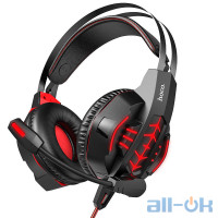 Комп'ютерна гарнітура HOCO Gaming Cool Tour Headphones LED W102 Black-Red