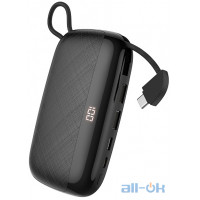 Зовнішній акумулятор (Power Bank) HOCO Nimble with LCD Built-In Type-C Cable S29 Black