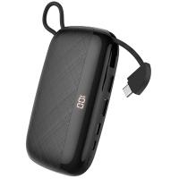Зовнішній акумулятор (Power Bank) HOCO Nimble with LCD Built-In Type-C Cable S29 Black
