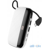 Зовнішній акумулятор (Power Bank) HOCO Nimble with LCD Built-In Type-C Cable S29 White