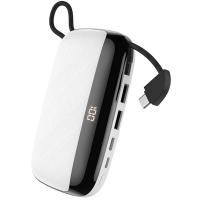 Зовнішній акумулятор (Power Bank) HOCO Nimble with LCD Built-In Type-C Cable S29 White