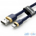 Кабель Lightning Baseus Cafule Cable USB для iP 2.4A 1m Gold+Blue (CALKLF-BV3) — інтернет магазин All-Ok. фото 3