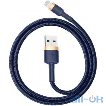 Кабель Lightning Baseus Cafule Cable USB для iP 2.4A 1m Gold+Blue (CALKLF-BV3)