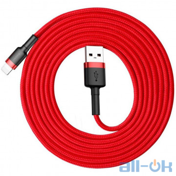 Кабель Lightning Baseus Cafule Cable USB для Lightning 2.4A 2M Red+Red (CALKLF-C09)