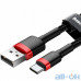 Кабель USB Type-C Baseus Cafule Cable USB For Type-C 3A 1M Red+Black (CATKLF-B91) — интернет магазин All-Ok. Фото 1