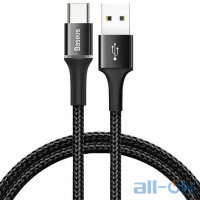 Кабель USB Baseus Halo Data Cable USB For Type-C 3A 1m Black (CATGH-B01)