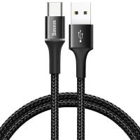 Кабель USB Baseus Halo Data Cable USB For Type-C 3A 1m Black (CATGH-B01)
