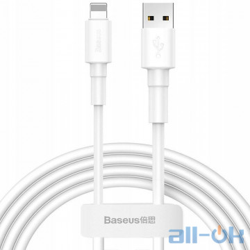 Кабель Lightning Baseus Mini White Cable USB для iP 2.4A 1м White (CALSW-02)