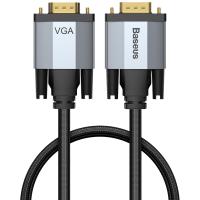 Кабель BASEUS Enjoyment Series VGA Male To VGA Male Bidirectional Adapter Cable Grey (CAKSX-T0G)