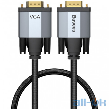 Кабель BASEUS Enjoyment Series VGA Male To VGA Male Bidirectional Adapter Cable Grey (CAKSX-T0G)