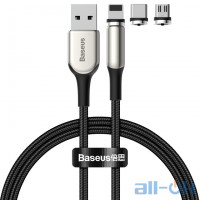 Кабель BASEUS Combo Lightning/Micro USB/Type-C Zinc Magnetic Kit (Charging) Black 2A 1m