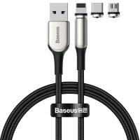 Кабель BASEUS Combo Lightning/Micro USB/Type-C Zinc Magnetic Kit (Charging) Black 2A 1m