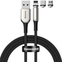 Кабель BASEUS Combo Lightning/Micro USB/Type-C Zinc Magnetic Kit (Charging) Black 2A 2m