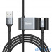 Кабель-хаб BASEUS Combo USB to Lightning/2USB Special Data Cable for Backseat 1.5m 3A Black — інтернет магазин All-Ok. фото 2