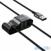 Кабель-хаб BASEUS Combo USB to Lightning/2USB Special Data Cable for Backseat 1.5m 3A Black — інтернет магазин All-Ok. фото 1