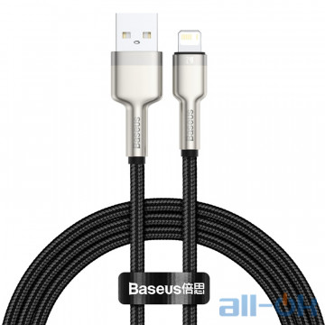 Кабель BASEUS Lightning Cafule Series Metal Data Cable 2.4A (CALJK-A01) Black