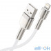 Кабель BASEUS Lightning Cafule Series Metal Data Cable 2.4A (CALJK-B02) White — інтернет магазин All-Ok. фото 1