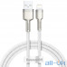 Кабель BASEUS Lightning Cafule Series Metal Data Cable 2.4A (CALJK-A02) White — інтернет магазин All-Ok. фото 1