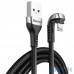 Кабель Baseus Lightning U-shaped Green Lamp Mobile Game 1.5A Black (CALUX-B01) — інтернет магазин All-Ok. фото 3