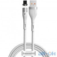 Кабель BASEUS Lightning Zinc Magnetic Safe Fast Charging Data Cable 2.4A (CALXC-K02) White